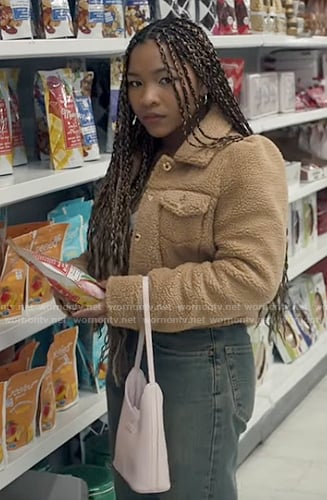 Delilah’s teddy jacket on The Equalizer
