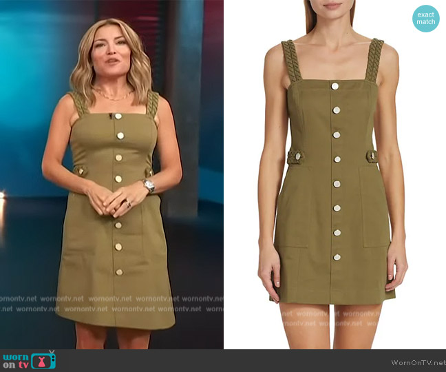 Derek Lam 10 Crosby Naiyah Utility Sheath Dress worn by Kit Hoover on Access Hollywood