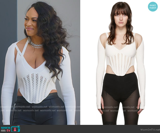 Dion Lee White Column Corset