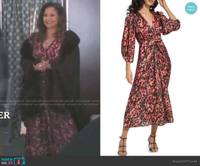 DKNY Abstract Print Satin Dress worn by Catherine Avery (Debbie Allen) on Greys Anatomy