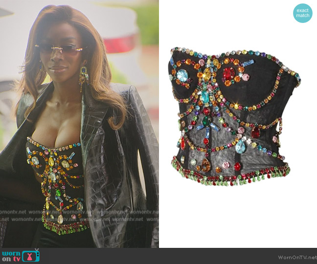 Dolce and Gabbana Bejeweled Corset worn by Chelsea Lazkani on Selling Sunset