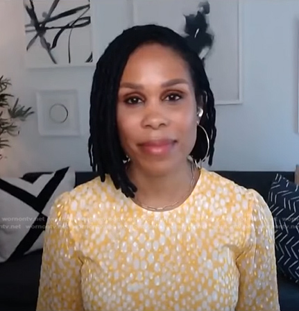 Dr. Uché Blackstock’s yellow dotted dress on NBC News Daily