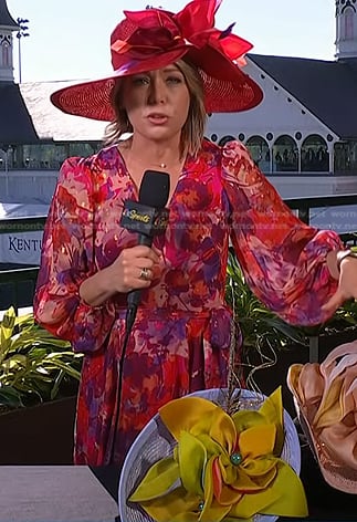 Dylan’s red floral wrap dress on Today