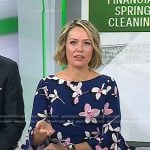 Dylan’s navy floral bell sleeve dress on Today