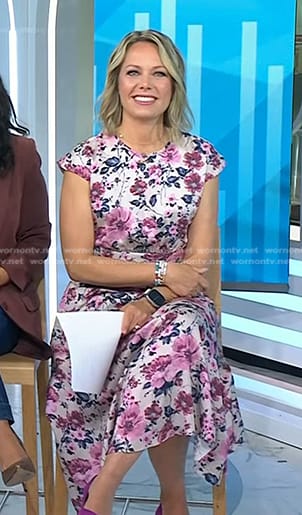 Dylan’s pink floral midi dress on Today