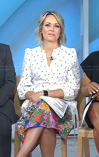 Dylan’s white floral dress on Today