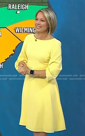 Dylan’s yellow balloon sleeve dress on Today