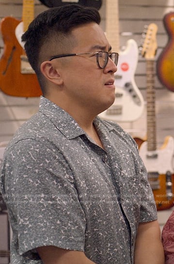 Edmund’s green floral shirt on Awkwafina is Nora From Queens