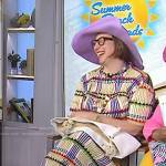 Emma Straub’s plaid top and skirt on Today