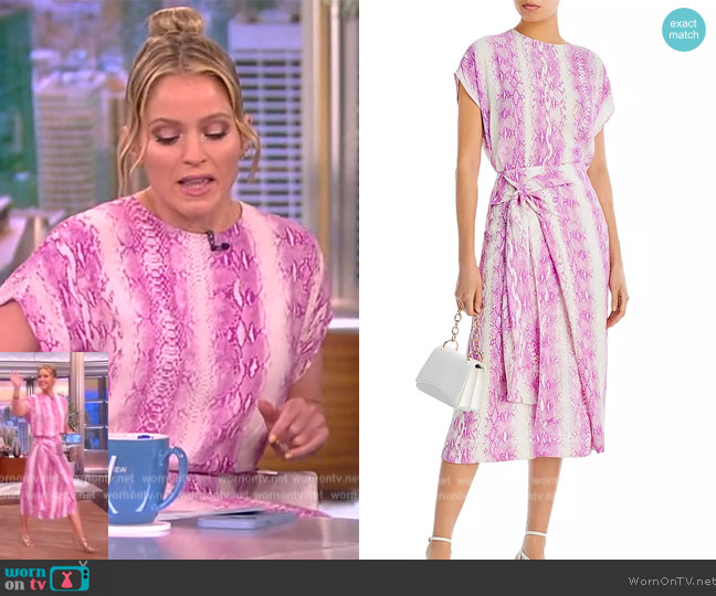 Essentiel Antwerp Dion Printed Cap Sleeve Top worn by Sara Haines on The View