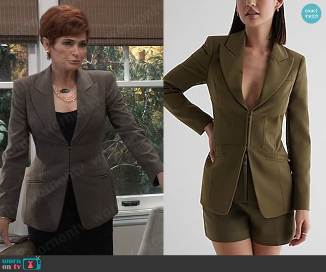 Express Corset Waisted Blazer worn by Diane Miller (Carolyn Hennesy) on General Hospital