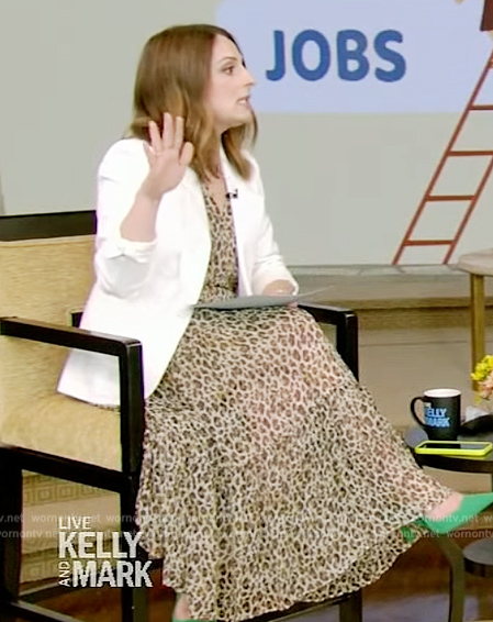 Farnoosh Torabi’s leopard print dress on Live with Kelly and Mark