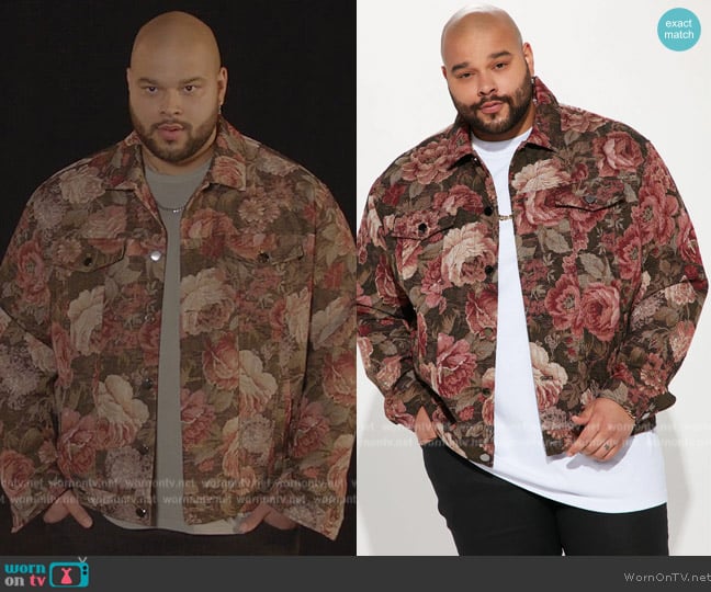 Fashion Nova Tapestry Trucker Jacket