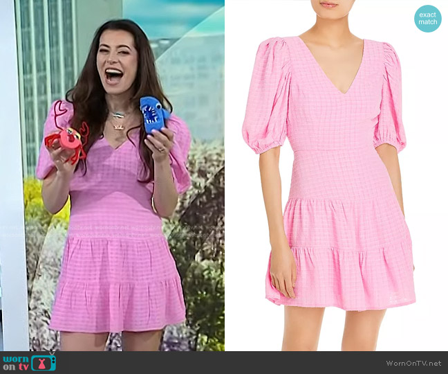 French Connection Birch Puff Sleeve Dress worn by Lindsey Peers on Today