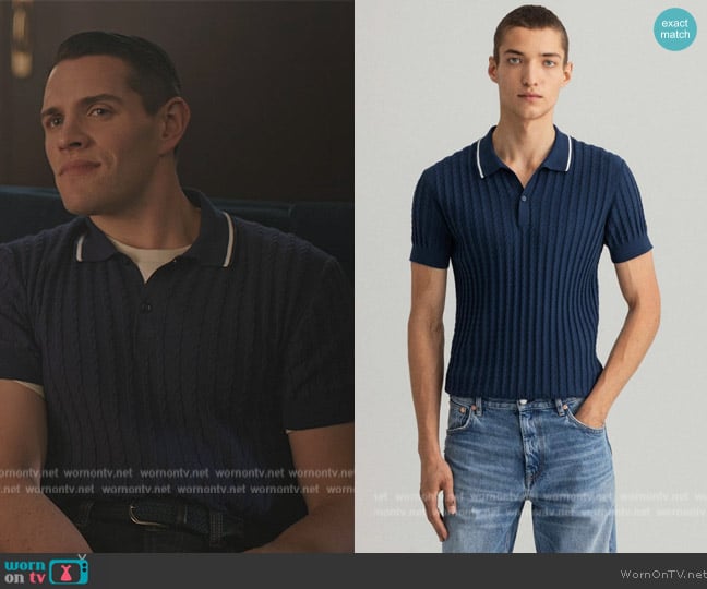Gant Polo Sweater worn by (Casey Cott) on Riverdale