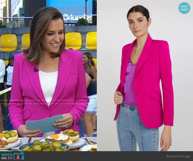 Generation Love Hudson Crepe Blaze in Hot Pink worn by Mary Bruce on Good Morning America