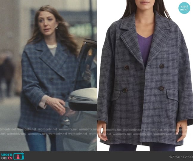 Gerard Darel Solange Double Breasted Coat worn by (Natalie Gold) on Succession