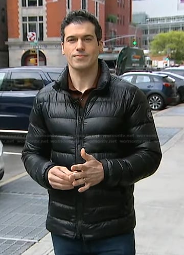 Gio Benitez’s black puffer jacket on Good Morning America