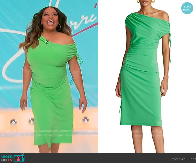 Halston Lenia Ruched Jersey Dress worn by Sherri Shepherd on Sherri