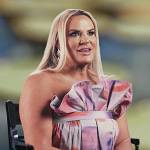 Heather’s floral strapless top on The Real Housewives Ultimate Girls Trip