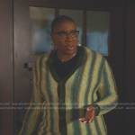 Hen’s green stripe cardigan on 9-1-1
