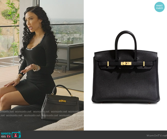 Hermes 2019 pre-owned Birkin 25 handbag worn by Bre Tiesi on Selling Sunset