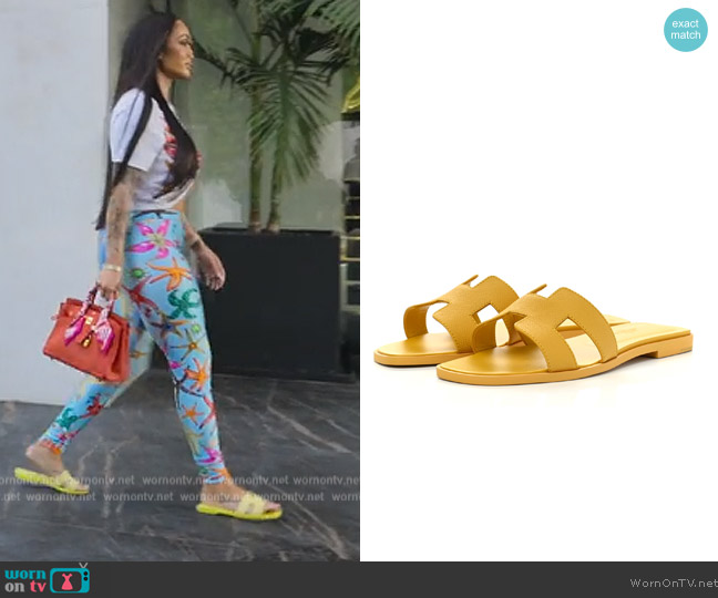Hermes Epsom Oran Sandals worn by Telli Swift on Selling Sunset