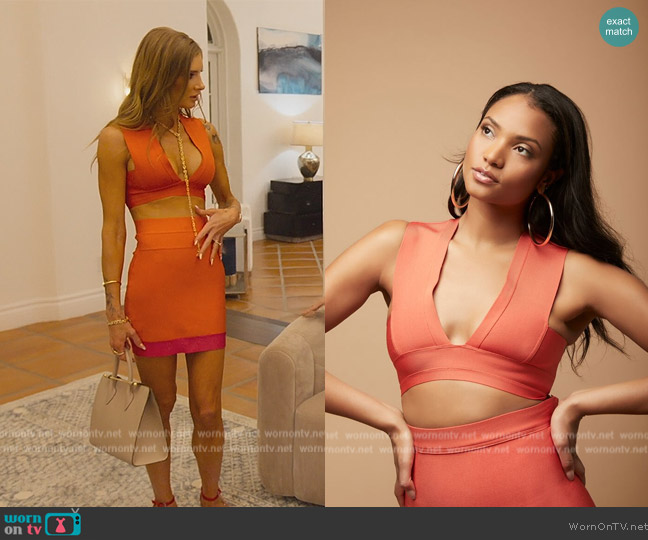 Herve Leger Bandage Top worn by Nicole Young on Selling Sunset