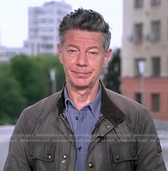 Ian Pannell’s dark green field jacket on Good Morning America