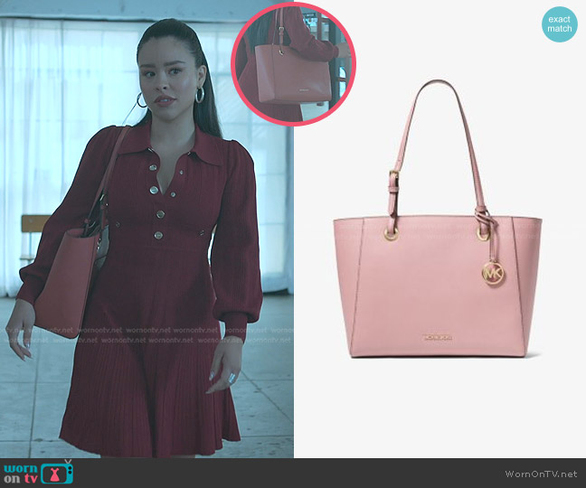 Michael Kors Walsh Saffiano Leather Tote Bag worn by Mariana Foster (Cierra Ramirez) on Good Trouble