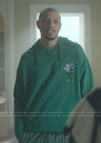 Isaac’s green hoodie on Good Trouble