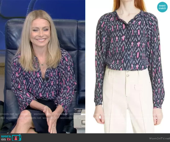 Isabel Marant Étoile Aurora Button-Up Shirt worn by Kelly Ripa on Live with Kelly and Mark