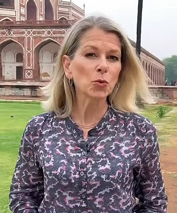 Janis’s purple printed blouse on Today