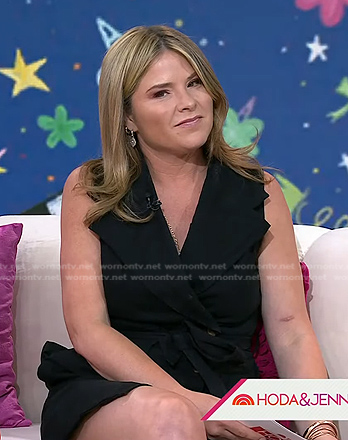 Jenna’s black double breasted sleeveless dress on Today