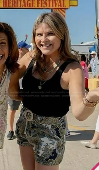 Jenna’s paisley belted shorts on Today
