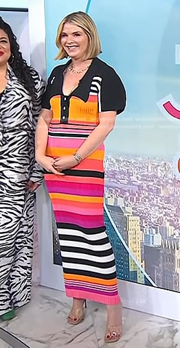 Jenna’s multicolor striped polo dress on Today