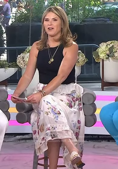 Jenna’s white floral midi skirt on Today