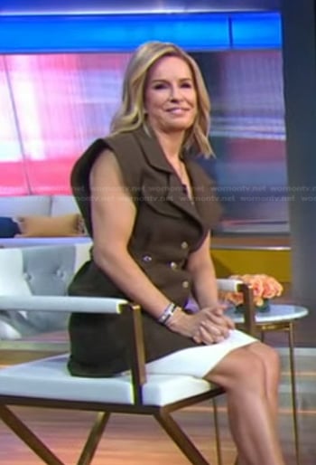 Jennifer’s brown button front mini dress on Good Morning America