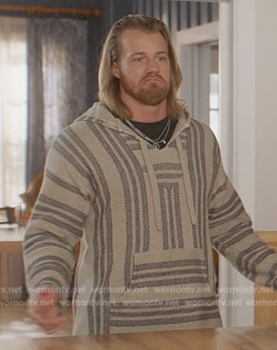 JJ’s gray stripe hoodie on All American