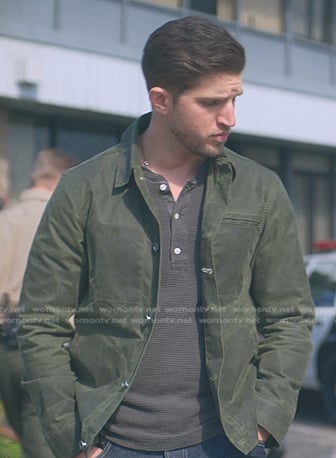 Joaquin’s green waxed jacket on Good Trouble