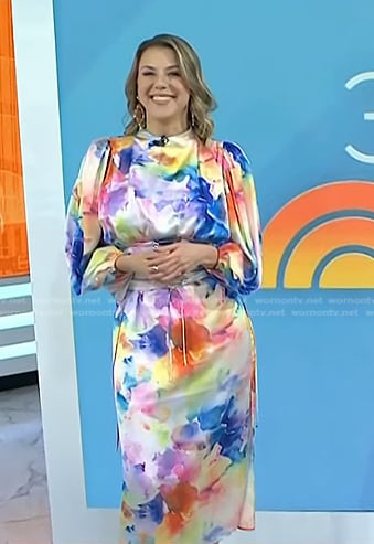 Jodie Sweetin’s multicolor tie dye dress on Today