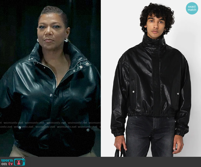 John Elliott Leather Jumper Jacket worn by Robyn McCall (Queen Latifah) on The Equalizer