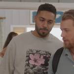 Jordan’s gray floral print sweatshirt on All American