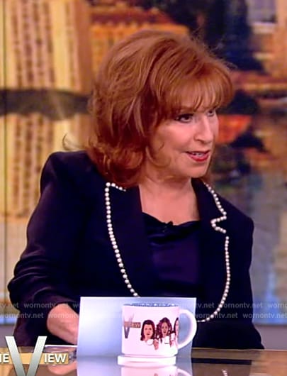 Joy’s pearl trim blazer on The View