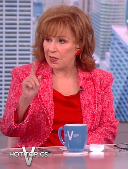 Joy’s pink tweed blazer on The View