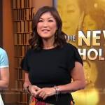 Juju’s red floral fringed skirt on Good Morning America
