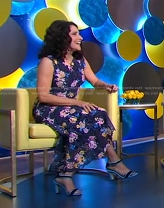 Julia Louis-Dreyfus’s navy floral lace dress on Good Morning America
