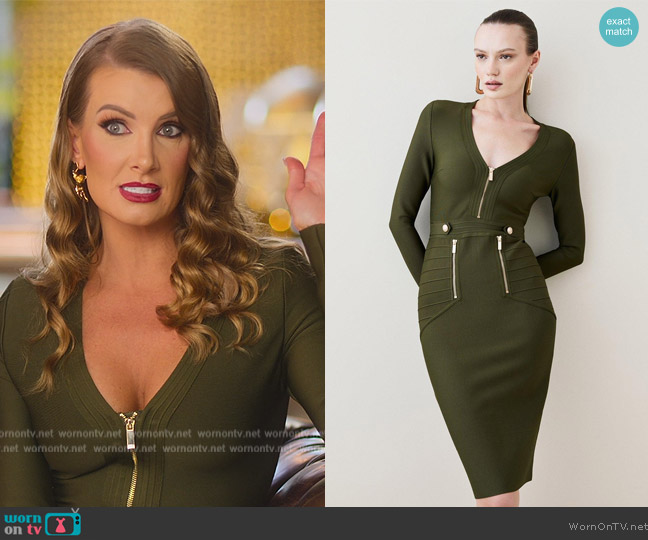 Karen Millen Bandage Knit Dress worn by Nicole Young on Selling Sunset