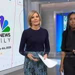 Kate’s navy top and blue floral skirt on NBC News Daily