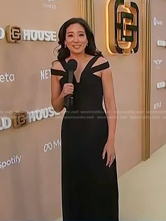 Kathy Park’s black pleated gown on NBC News Daily